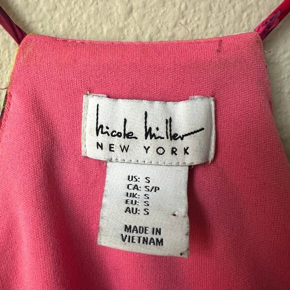 Nicole Miller New York Watercolor Floral Satin Slip Maxi Sun Dress Size S - Picture 4 of 6